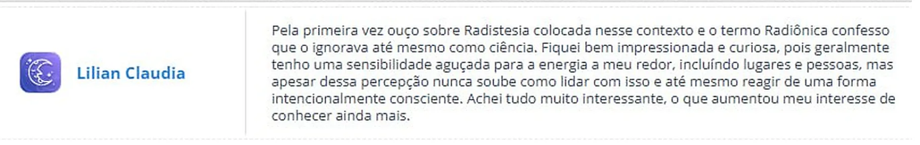 Depoimento Lilian Claudia